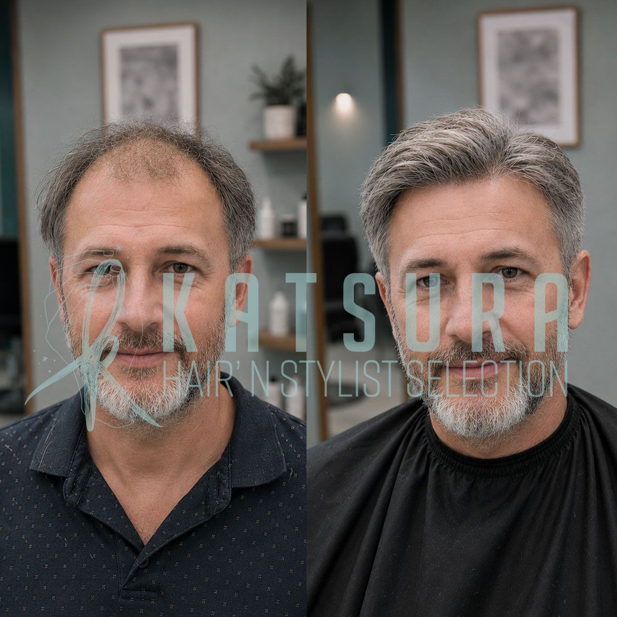 Georges, complément capillaire avec blanc synthétique + 50% 11 Georges, complément capillaire avec blanc synthétique + 50% – Image 2