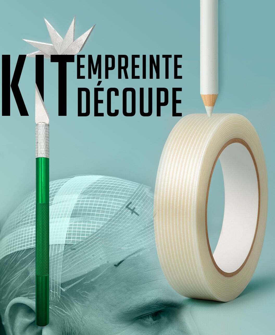 KIT EMPREINTE DÉCOUPE 10 kit empreinte prothese capillaire
