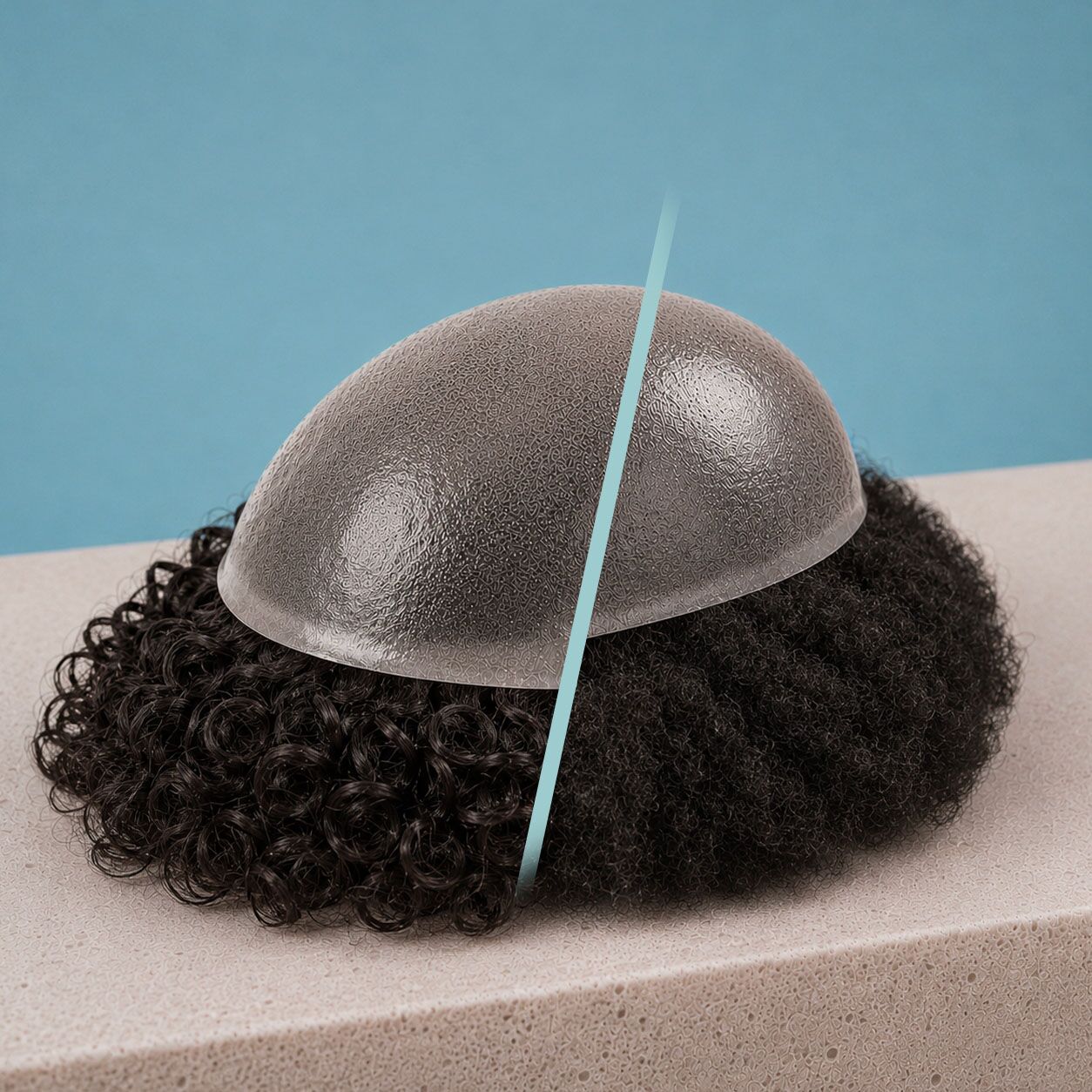 Ali, complément capillaire bouclé ou crépu 10 Afro et boucle complément capillaire solution contre la perte de cheveux calvitie postiche homme