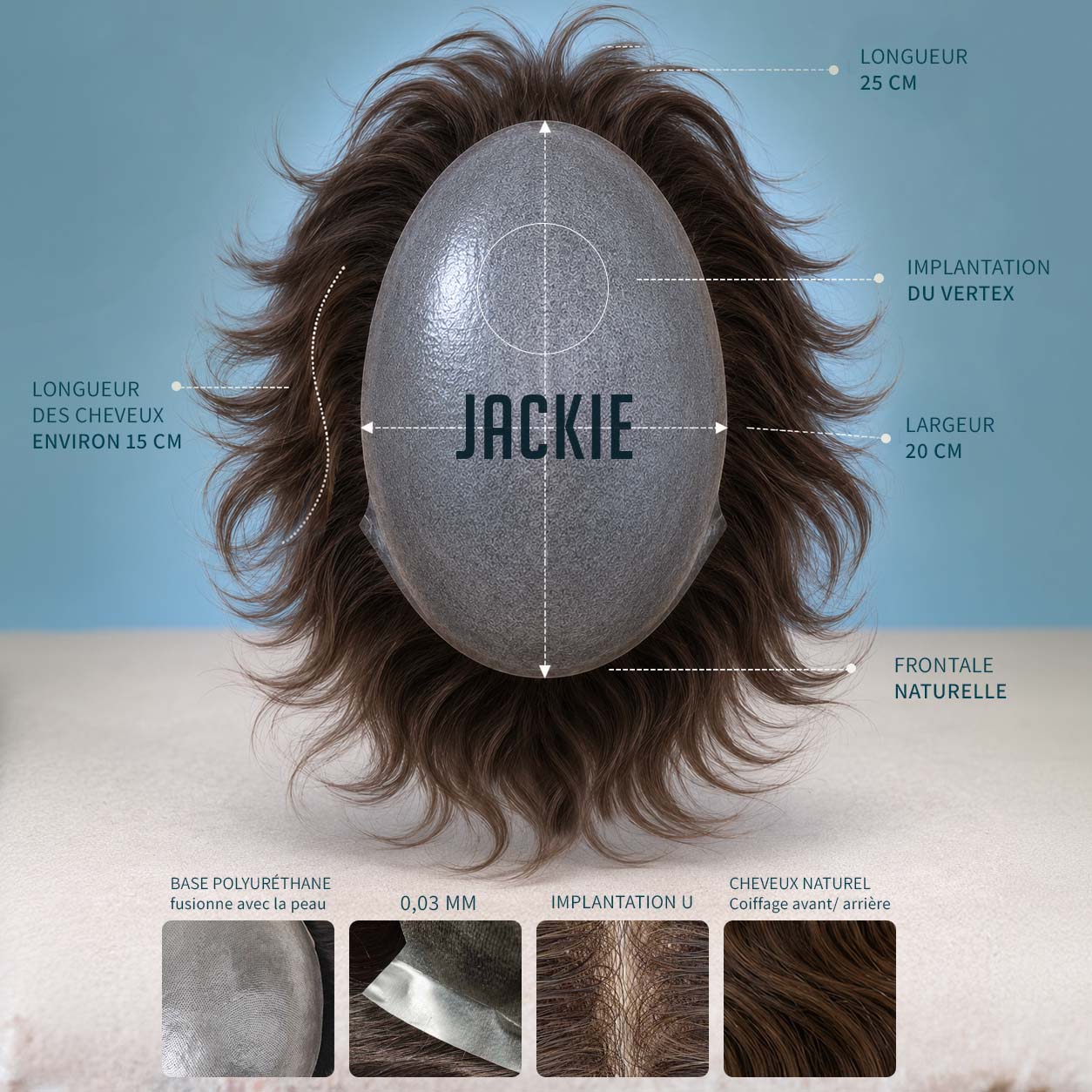 Jackie, complément capillaire 0,03 mm 100% 11 Jackie, complément capillaire 0,03 mm 100% – Image 2